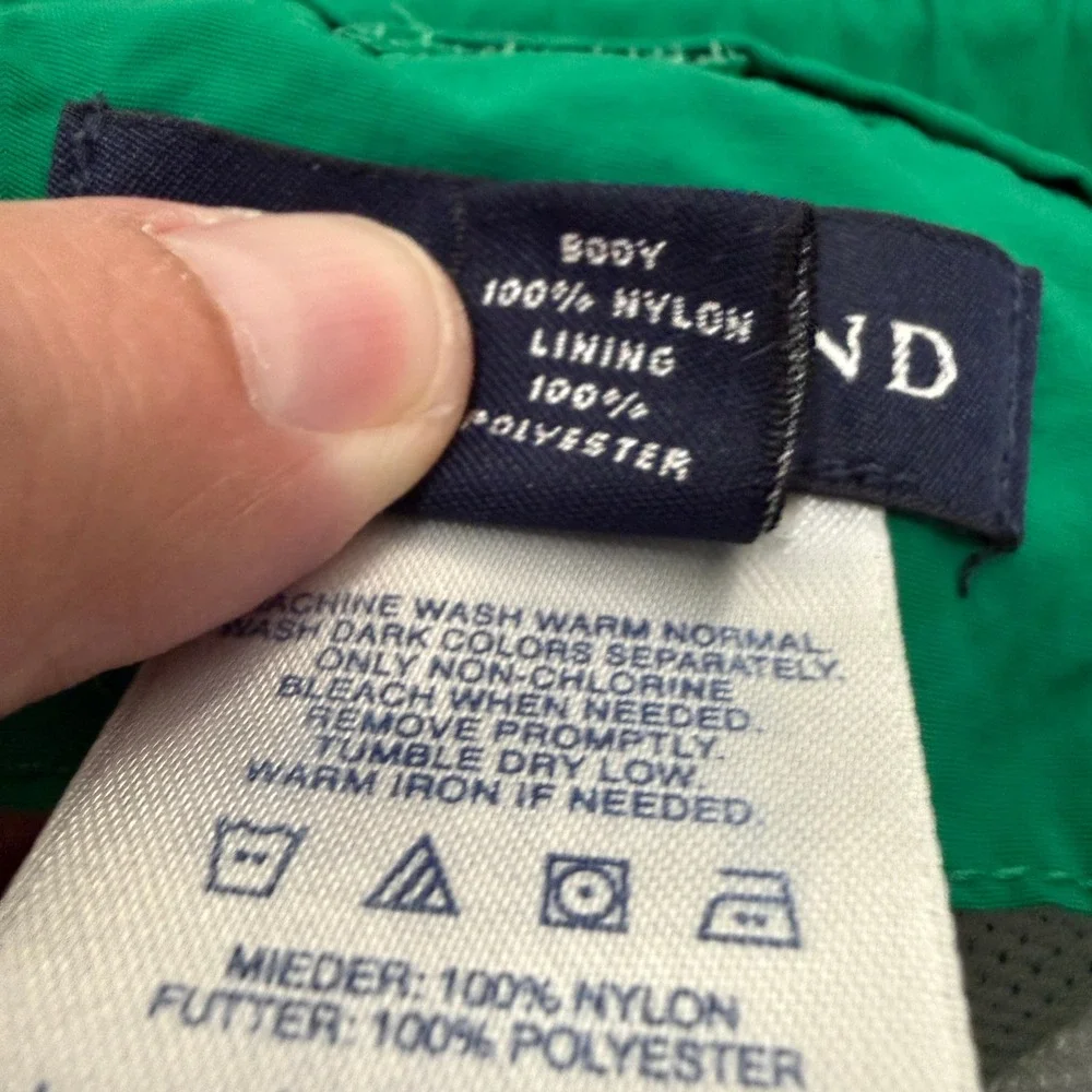 Lands' End Swim Trunks Mens XL 40-42 Green Nylon Mesh Lined  Board Shorts